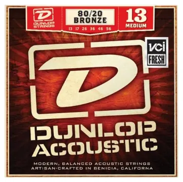 Dunlop Acoustic Guitar Brass String Set | Medium