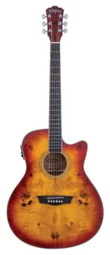 Washburn BURL ACE - Grand Auditorium - Amber Fade Electro Acoustic Guitar