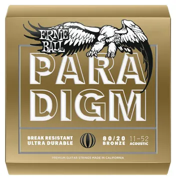 Ernie Ball 2088 Paradigm 80/20 Bronze Light Muta di corde per chitarra acustica 011-52