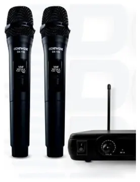 Devox Microfone Devox Sem Fio Duplo de Mão Dx 158 Vhf (7787)