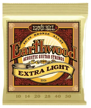Ernie Ball Encordoamento para Violão Ernie Ball 010 Earthwood Extra Light Bronze 2006
