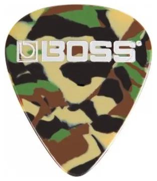 Boss Pack 12 Médiators BOSS - Celluloid pick heavy Camo