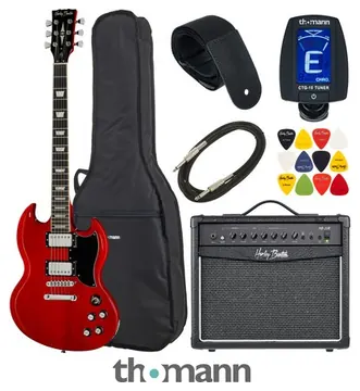 Harley Benton DC-580 CH Vintage Serie Bundle
