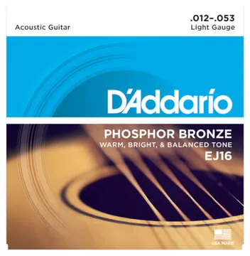 D'Addario Saiten für Westerngitarre, Phosphorbronze - 12/53