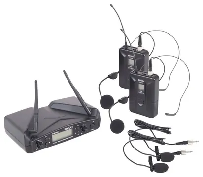 Eikon WM700DH Radiomicrofono con Doppio Archetto e Doppio Microfono Lavalier