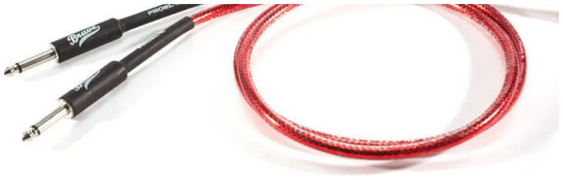 Proel BRV100LU6TR Cavo Jack Mono 6.3 mm a Jack mono 6.3mm flessibile 6 mt. Rosso