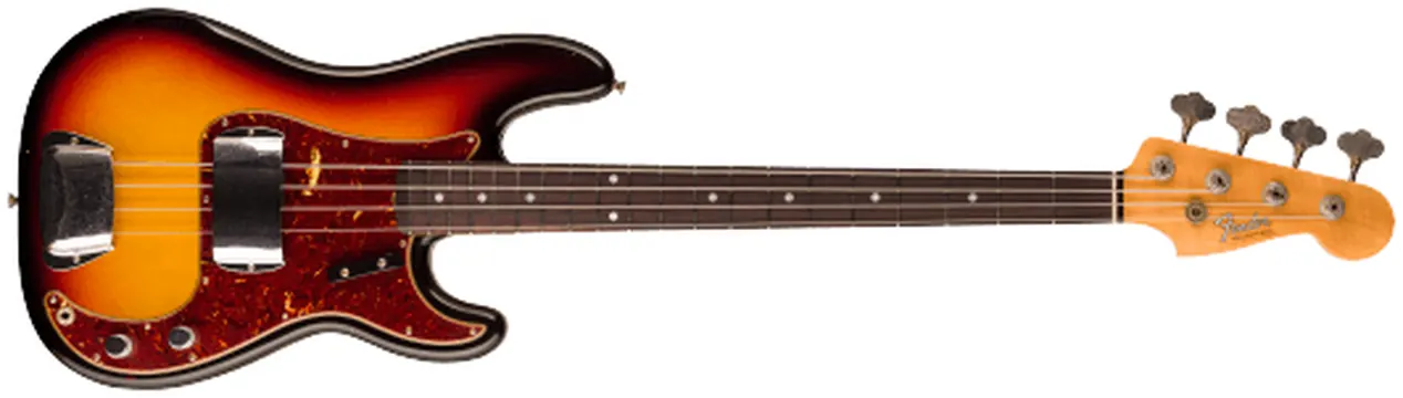 Fender 1966 Precision Bass Journeyman Relic 3A Rosewood Fingerboard 3-Color Sunburst