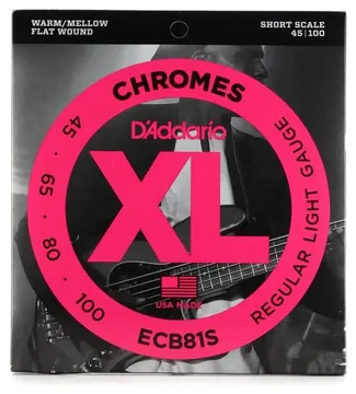 D_Addario D'addario ECB81S Jeu DE Corde Basse Regular Light Short Scale 45-100