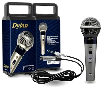 Dylan Microfone Dylan DLS-8 De Mão Com Fio Silver