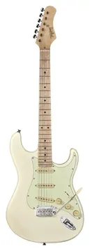 Tagima T-635 OWH C/MG Classic Series Stratocaster Branca C/ Escudo Mint Green e Escala Clara