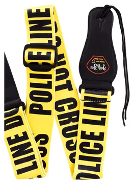 Rock You 2" Guitar Strap - Leatherette Ends - Police Tape
