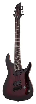 Schecter Omen Elite-7 Multiscale Black Cherry Burst