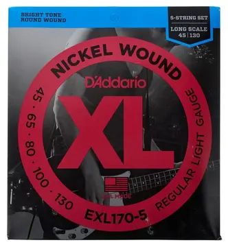Encordoamento Daddario Baixo Eletrico 5 Cordas EXL170-5