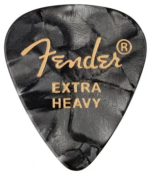 Fender 351 Premium Plectrums, Extra Heavy, Black Moto, Set van 12