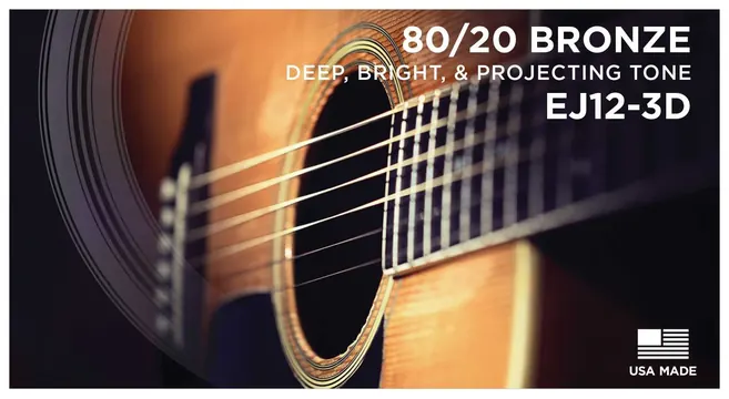 D'Addario EJ12-3D Bronze 13-56 Acoustic Guitar Strings, X3 Set Offer