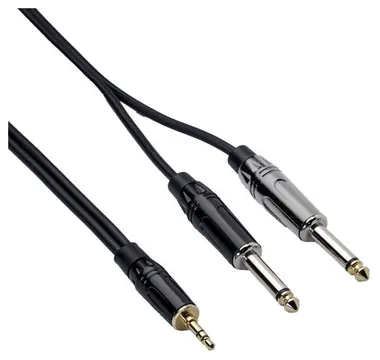 Bespeco Cavo Y Stereo Jack 3,5 Trs a 2 Jack Mono Mt 1,5