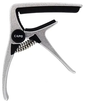 Aroma AC20S Acoustic Guitar Capo, High Quality Aluminium Material, Steel Spring, High quality silicone cushion, SILVER