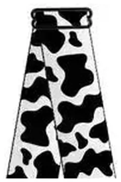 Buckle Down Cow Pattern Print White/Black Guitar Strap