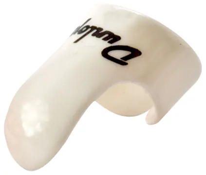 Jim Dunlop 9011 Plastic Fingerpick M Finger-Plektrum medium, weiss (Stück)