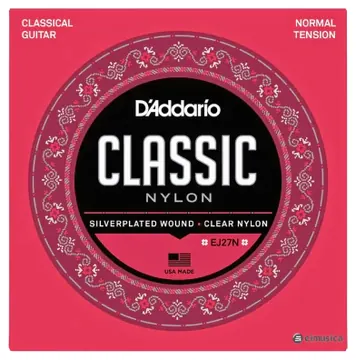 D'addario Encordoamento D'addario Classic Nylon EJ27N Tensão Média