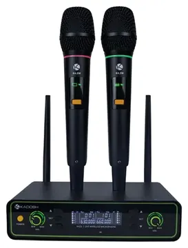 Kadosh Microfone Duplo Sem Fio Kadosh K422M de Mão - Recarregável