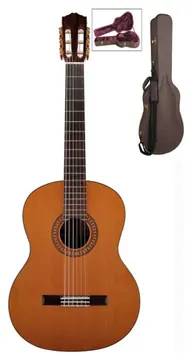 Salvador Cortez Klassieke gitaar - massief ceder - met luxe koffer