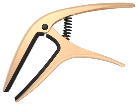 Ernie Ball 9606 Axis Capo Kapodaster für E- und Akustikgitarre, gold satin