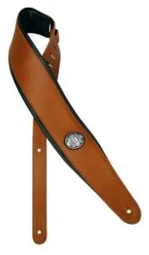 Gaucho Deluxe Padded Brown Leather Guitar Strap