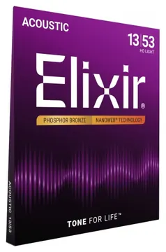 Elixir 16182 Folk Nanoweb Phosphor Bronze HD Light 13-53