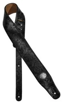 Gaucho Padded Guitar Strap, Black Imprint
