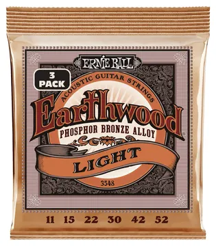 Ernie Ball 3548 3D Acoustic Slinky Light 011-052 Phosphor Bronze, Saiten für Westerngitarre (3Satz)