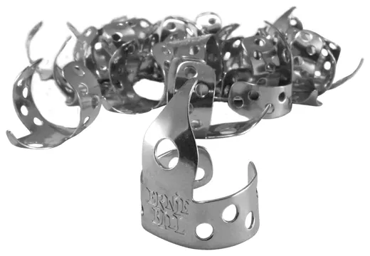 Ernie Ball 9220 Metall-Fingerpicks-Pack 0,50mm Plektren Extra Light (24 Stück)