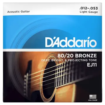 D'addario EJ11 80/20 (.12-.53) Acoustic Light