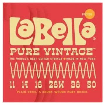 La Bella Pure Vintage Electric Guitar Strings - .011-.050, Medium, L-PV1150