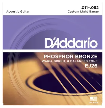 D'Addario Saiten für Westerngitarre, Phosphorbronze - 11/52