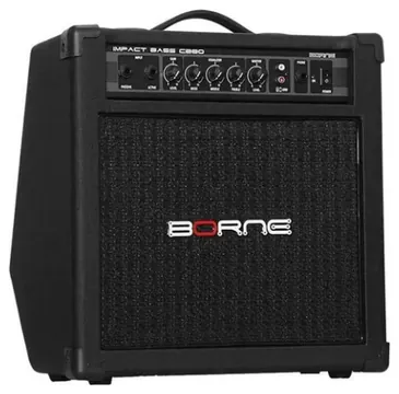 Borne Amplificador Baixo Borne Cb80 Impact Bass Preto
