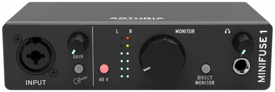 Arturia MINIFUSE 1 BLACK Interfaccia Audio USB C con 1-IN Combo / 2-OUT, Nero