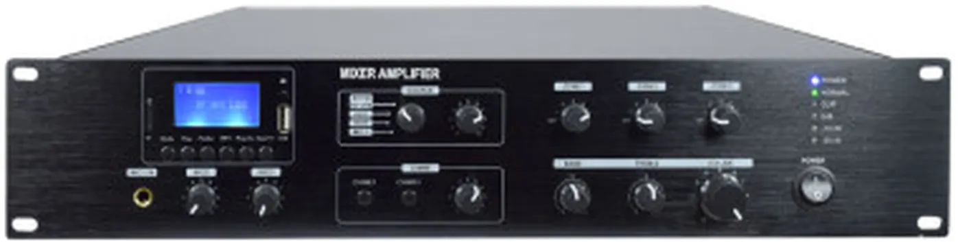 Glemm Amplificador Audio 100V 225W FM/USB/MP3 – 3 Zonas