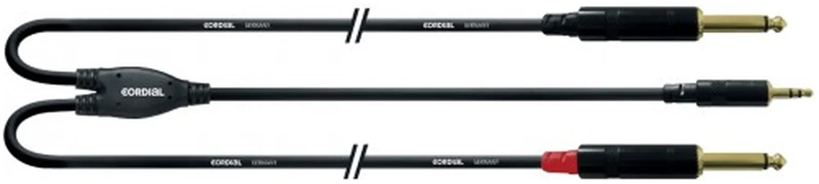 Cordial CFY15WPP Câble Y Mini-Jack Stéréo/2 Jacks Mono - 1.5M