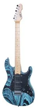 ESP Snapper CTM Drift Wood Black Blue Filler - Chitarra Elettrica