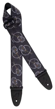 Ortega OSN-65SKBK Skull Nylon Gitarrengurt (65mm), black /AL