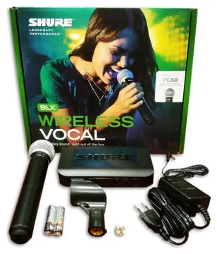 Microfone Shure Sistema sem Fios de Mão BLX24E PG58H8E