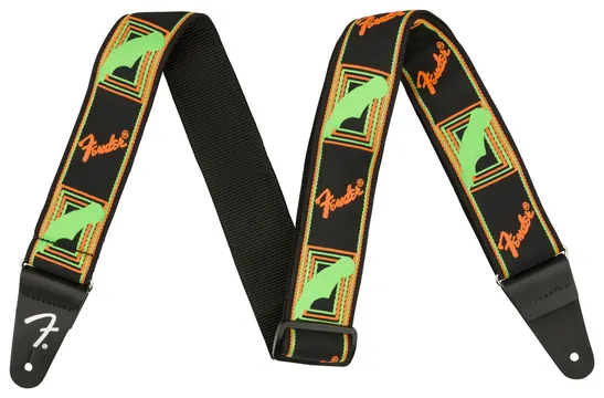 Fender Gitarrengurt Neon Monogrammed Strap Green/Orange
