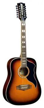 Eko Ranger Xii EQ Vintage-Neuauflage Dreadnought Honey Burst
