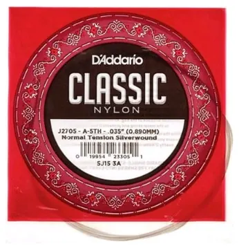 Daddario J2705, 5ª corda, enrolada, (Lá)