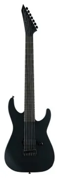 ESP de 7 Cuerdas ESP/LTD M-7B HT Black Metal Black Satin