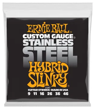 Ernie Ball 2247 Slinky Stainless Hybrid 009-046 Saiten für E-Gitarre