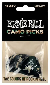 Ernie Ball 9223 Celluloid Camouflage Pick 0,94mm Plektren Heavy (12 Stück)