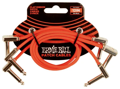 Ernie Ball EB6403 flach 30 cm Red 3er Pack