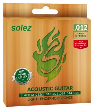 Solez Encordoamento Violão Aço Solez SLAPB12 Phosphor Bronze .012
